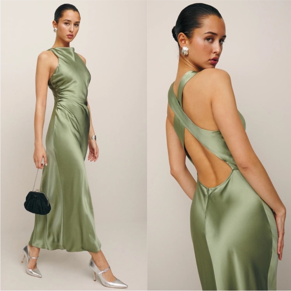 NWT Reformation Casette Silk Dress